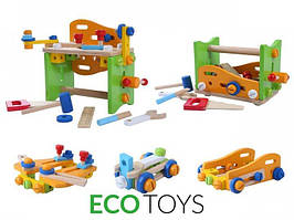 Дерев'яна майстерня з інструментами EcoToys 52 елементи 1182N
