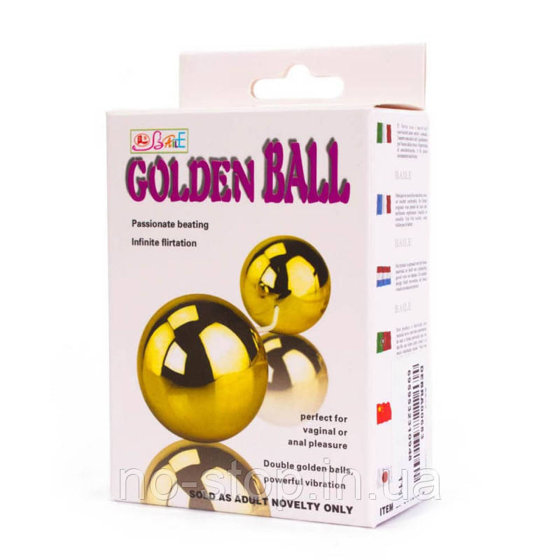 Вагінальні кульки з вібрацією Golden Ball, фото 1