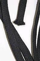 Шнур плоский 18мм ХБ 50м чорний