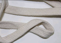 Шнур плоский 18мм ХБ 50м молочний