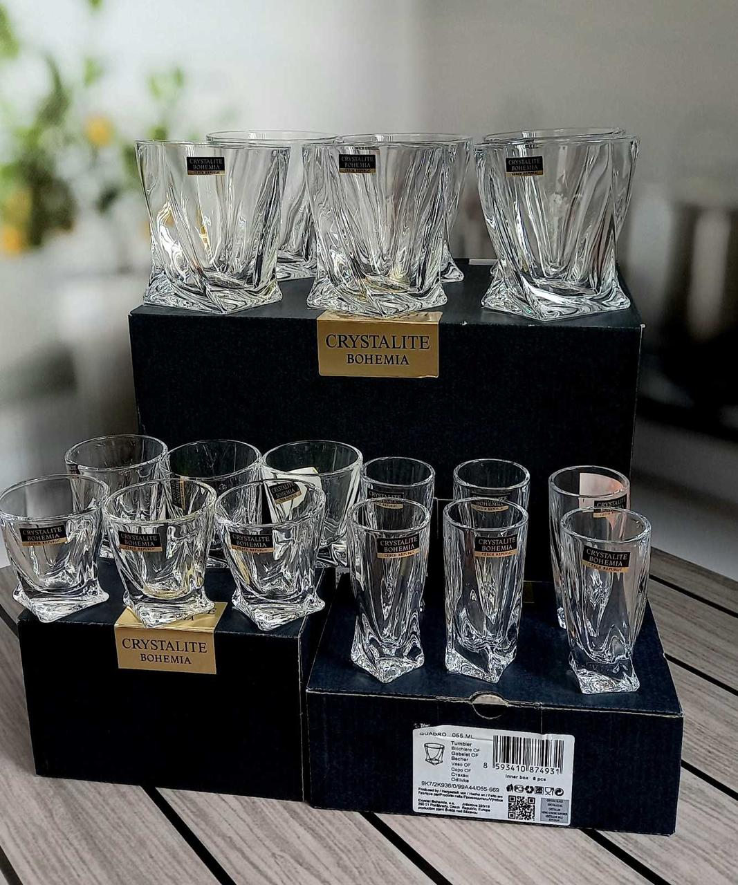 Купить Стопки для водки Bohemia Quadro 55мл-6шт низкие, цена 976 ...