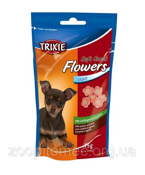 Ласощі для дрібних собак,цуценят з птицею і бараниною Trixie Soft Snack Flowers (Тріксі Фловерс) 75 г