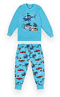 Утеплена дитяча піжама для хлопчика (блакитний 110, 116)