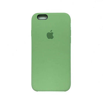 Силіконовий чохол із мікрофіброю всередині iPhone 6+/6S+ Silicon Case #01 Light Green