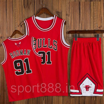 Червона баскетбольна форма Родман 91 Чикаго Булс Rodman Chicago Bulls