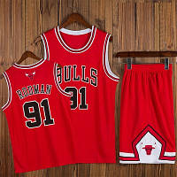 Красная баскетбольная форма Родман 91 Чикаго Буллс Rodman Chicago Bulls