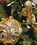 Ялинкова іграшка кулі шампань 10cm Goodwill (ціна за 1 штуку), фото 4