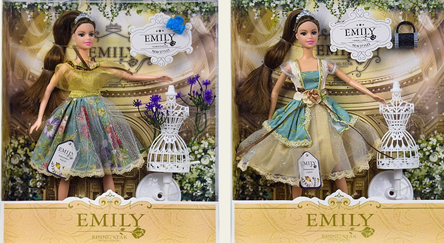 Лялька шарнірна 29 см 2 види з манекеном та аксесуарами Emily QJ078A/QJ078C