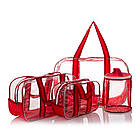 Прозорі сумки в пологовий будинок + органайзер Червоний