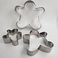 Набір залізних форм без дна Пряниковий чоловічок — 3 шт., фото 2