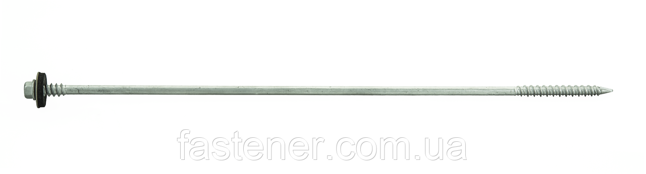 Шуруп по бетону для сендвіч-панелей 6,3/7,0х310, з шайбою EPDM, бетон/дерево (упак -100 шт), Швеція