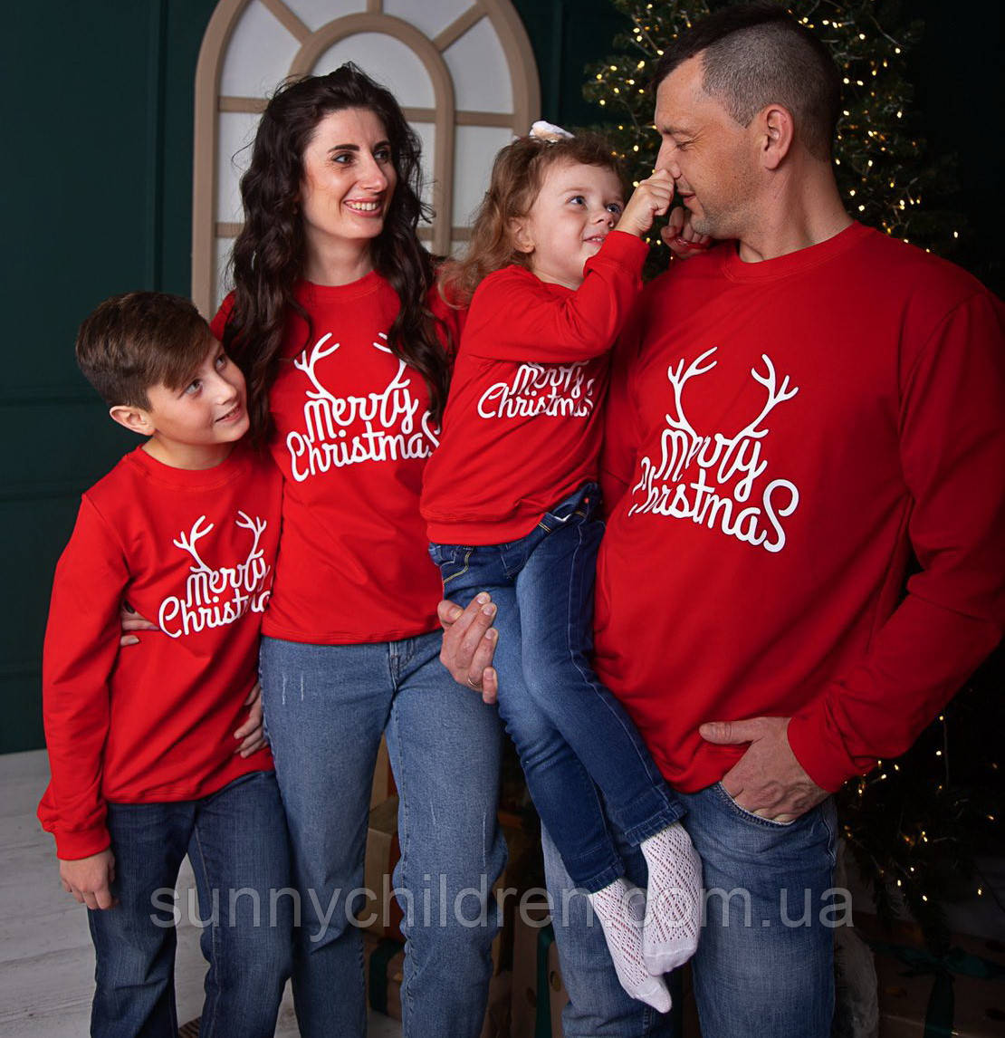 Світшот на Різдво Merry Christmas Family look сім'я від 86 до XL / светри кофти новорічні