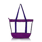Прозора комбінована пляжна сумка, розмір 36*34*14 Фіолетовий