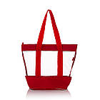 Прозора комбінована пляжна сумка, розмір 36*34*14 Червоний