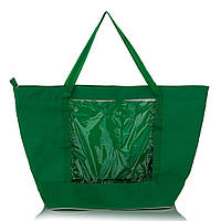 Прозрачная комбинированная пляжная сумка, размер 36*34*14 Зелёный