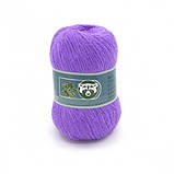 ПУХ НОРКИ 045 яркая сирень - 95% пух норки, 5% ПА, фото 2