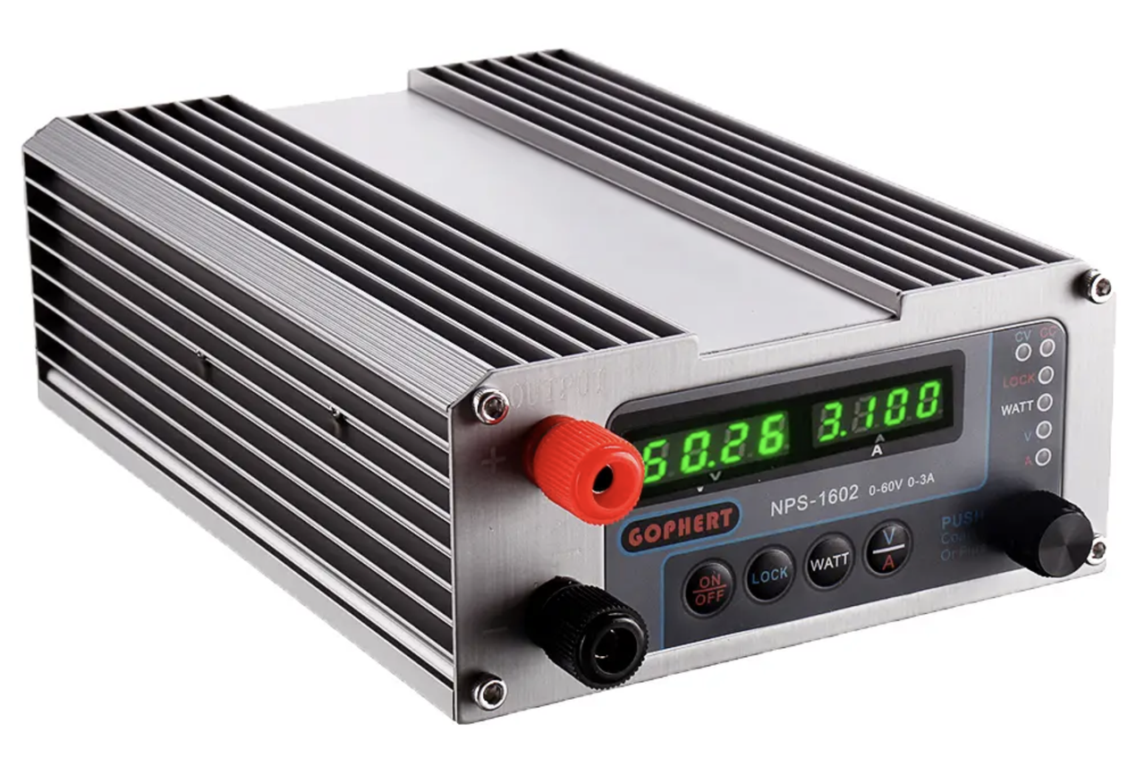 Регульований блок живлення GOPHERT NPS-1602 0-60 В 0-3 А ЛБП, фото 1