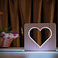 Светильник ночник ArtEco Light из дерева LED "Сердце" с пультом и регулировкой цвета, двойной RGB, фото 5