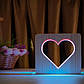 Светильник ночник ArtEco Light из дерева LED "Сердце" с пультом и регулировкой цвета, двойной RGB, фото 7
