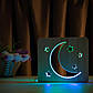 Світильник нічник ArtEco Light з дерева LED "Місяць та зорі" з пультом та регулюванням кольору, подвійний RGB, фото 9