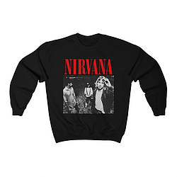 Світшот чорний LOYS музика рок NIRVANA black red XS