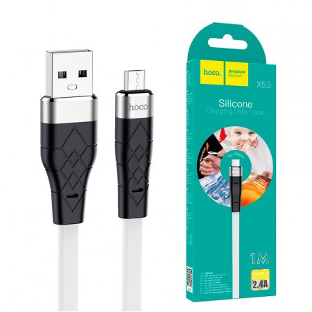 Кабель для синхронізації даних та зарядки Hoco X53 Angel від USB до micro-USB Білий, фото 1