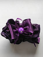 Резинка для волос тканевая Фиолетовая Объёмная