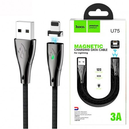Кабель USB для магнітної зарядки та синхронізації даних Lightning Hoco U75 Blaze, фото 1