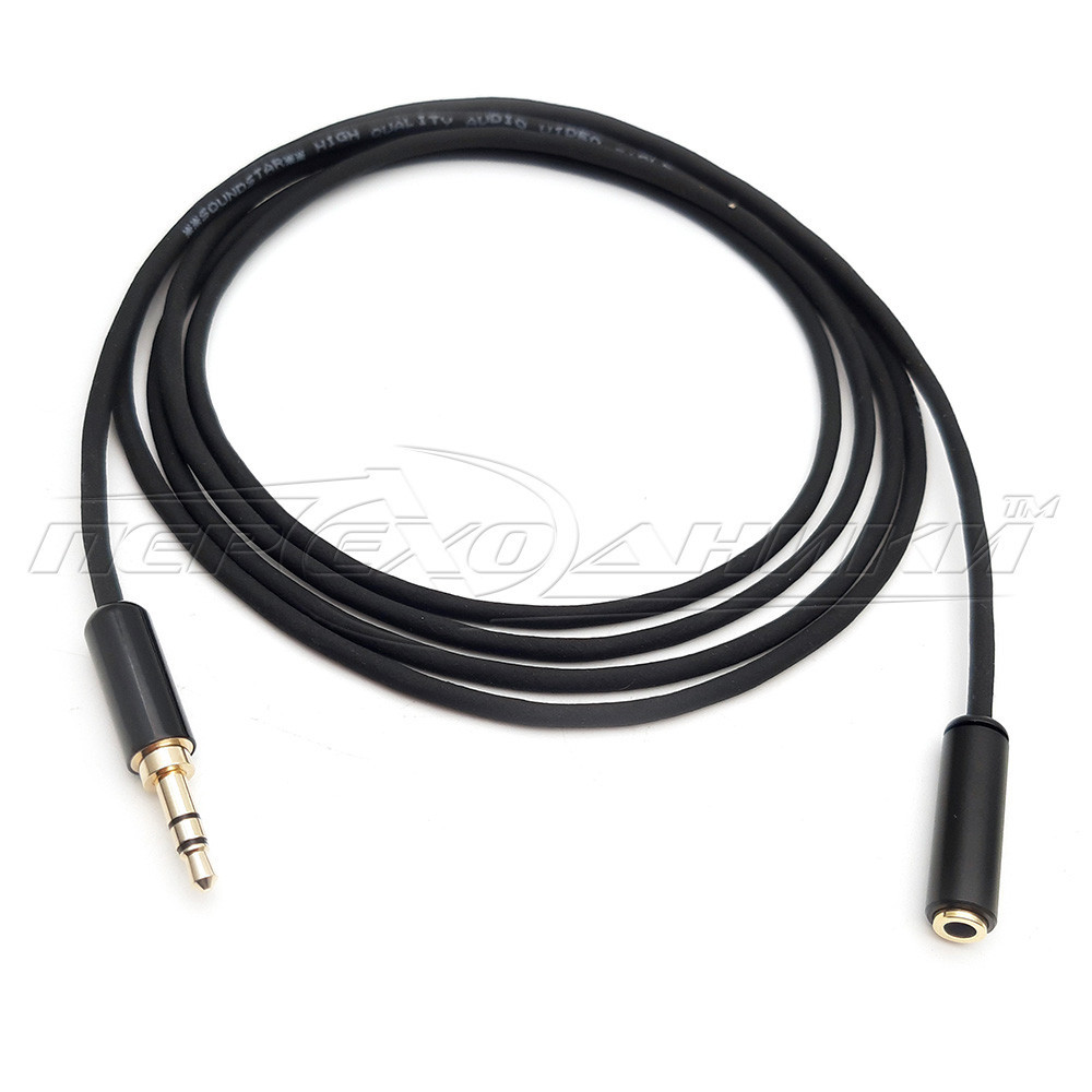 Аудіокабель подовжувач 3.5 mm jack у екрані