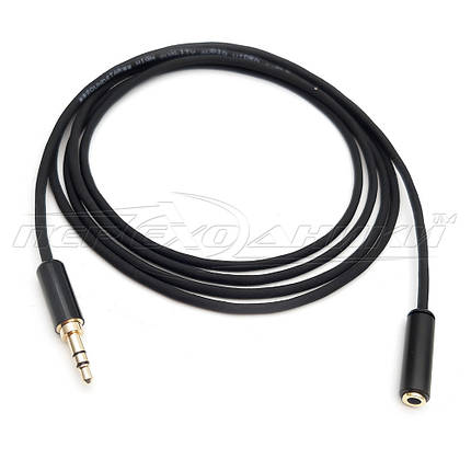 Аудіокабель подовжувач 3.5 mm jack у екрані, фото 1