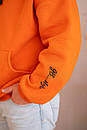 Тепле чоловіче худі на флісі GB_style помаранчевий, фото 5