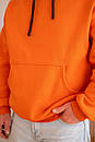 Тепле чоловіче худі на флісі GB_style помаранчевий, фото 4