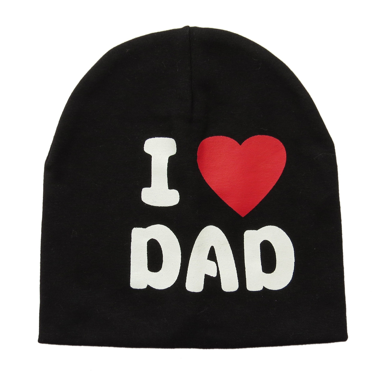 Шапка "I love dad" для дівчинки, розмір 50-53 см