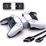 Подвійна зарядна док-станція Honcam c LED індикацією для PlayStation 5 (PS5) DualSense (HC-A3703), фото 2