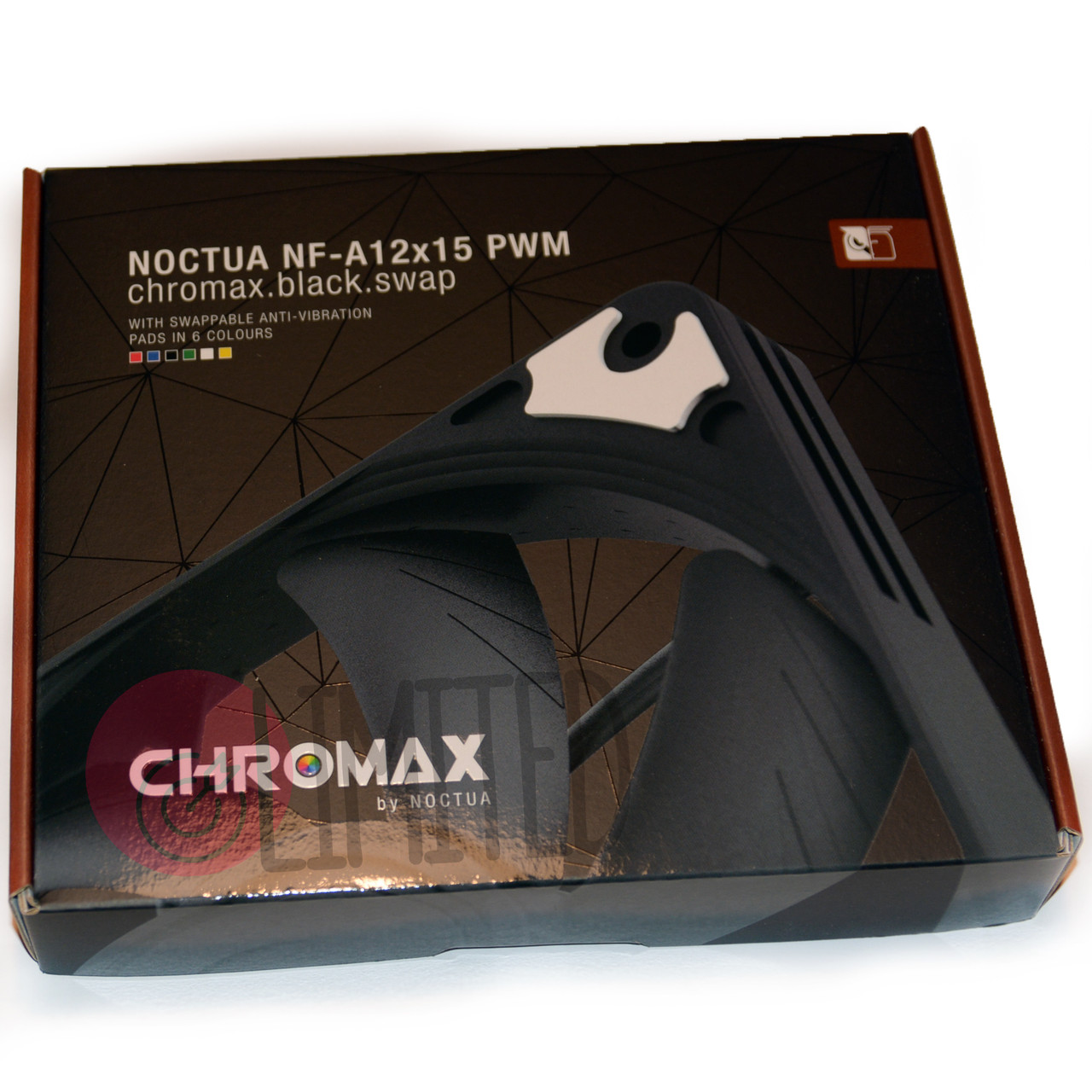 Вентилятор  Noctua NF-A12x15 PWM chromax.black.swap (NF-A12x15 PWM CH.BK.S) низький профіль, фото 1