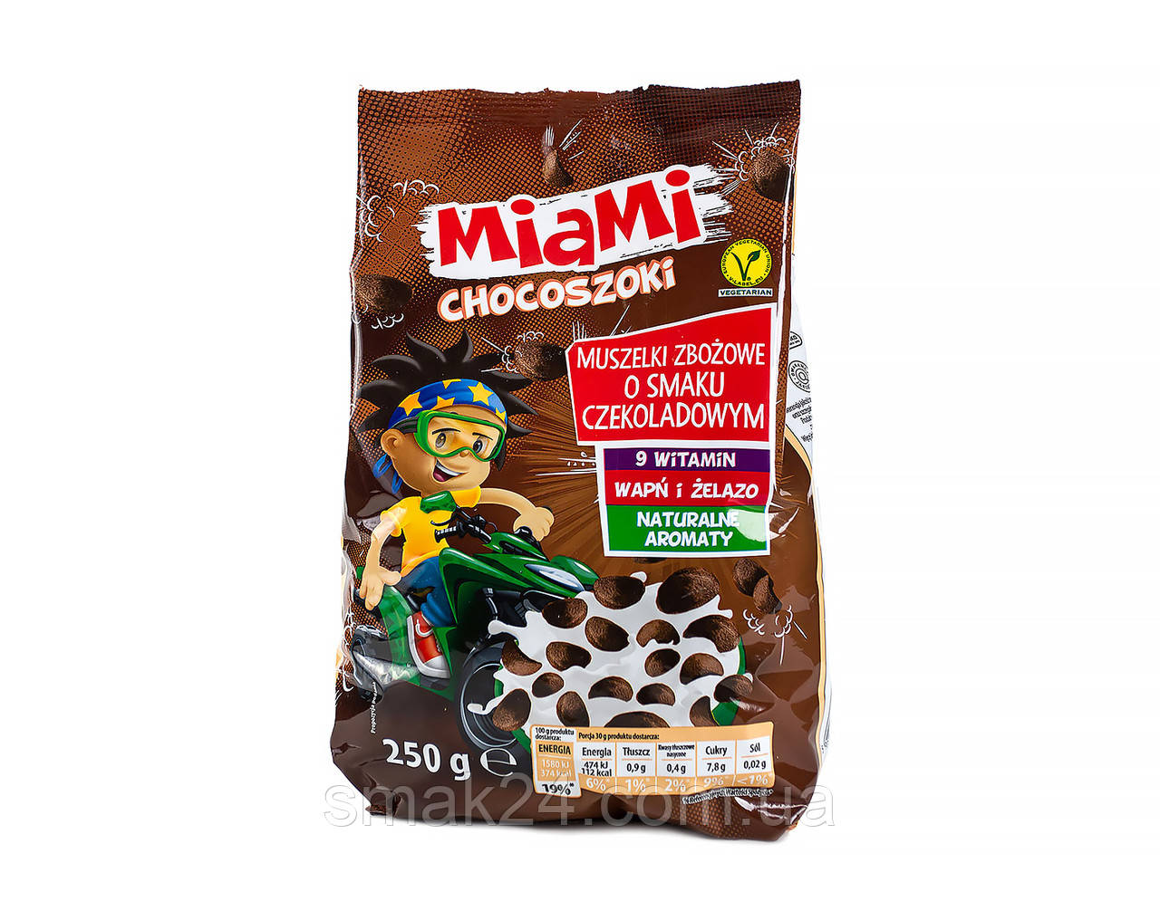 Шоколадные хлопья Miami chocoszoki 250 г Польша - фото 1 - id-p1523775441