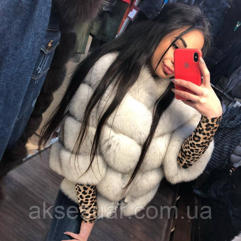 Шуба автоледі фінська натуральний песець 65 см, фото 1