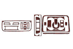 Накладки на панель (Meric) дерево для Skoda Fabia 2007-2014 рр