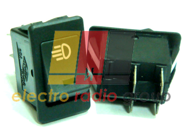 Перемикач з підсвічуванням ASW-17D ON-OFF, 4pin, 12V, 35А, червоний