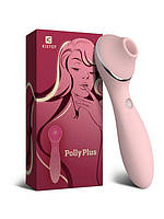 Вібратор для клітора з вакуумною стимуляцією Polly Plus KisToy Pink
