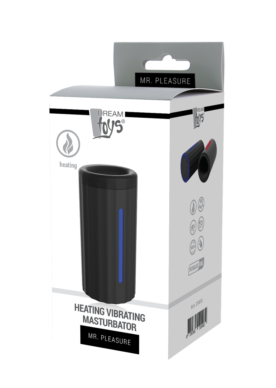 Вібро мастурбатор з пульсацією та нагріванням Mr. Pleasure Warming Vibrating Stroker