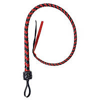 Класичний батіг з натуральної шкіри Monster Whip Black/Red 120см