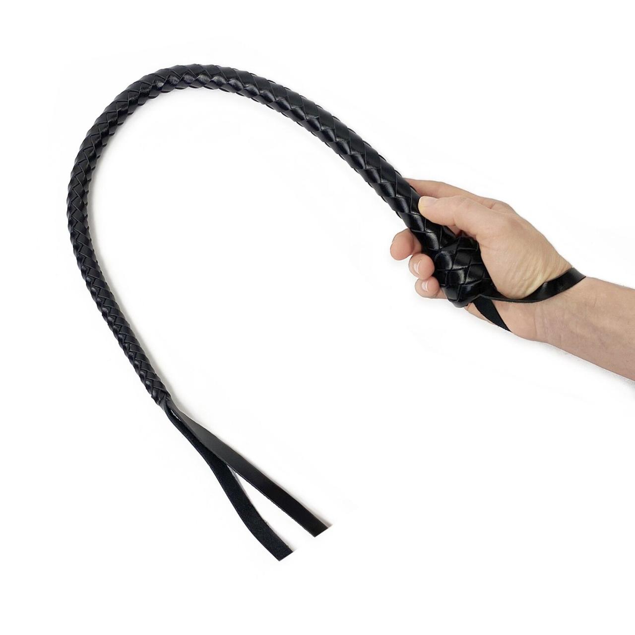 Однохвостий шкіряний батіг Monster Whip Black 80см