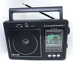 Радіоприймач GOLON RX-99 UAR, Великий портативний радіоприймач - колонка MP3 з USB і акумулятором, фото 2