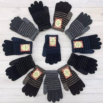 Рукавички дитячі одинарні вовняні Пані Рукавичка, асорті, В-33