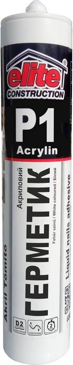 Герметик Акриловий Акрилін - 4 Р1 400 г Білий, фото 1