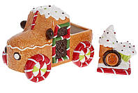 Банка для солодощів керамічна Прянична Машина 1.1л 24х12х20см, фото 3