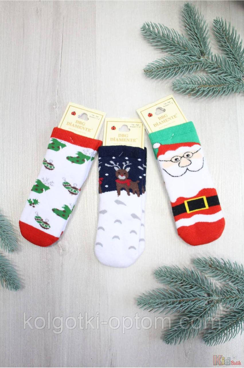 ОПТОМ Шкарпетки махрові універсальні Санта (14/1-2 роки) DBG socks 8959000010941, фото 1