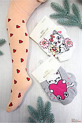 ОПТОМ Колготки махрові для дівчинки Lovely Kitten (52-62 / 0-3 міс.)  DBG socks 8959000011320
