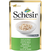 Schesir Chicken Fillets Вологий корм для котів у желе консерви з курячим філе 0.085 кг